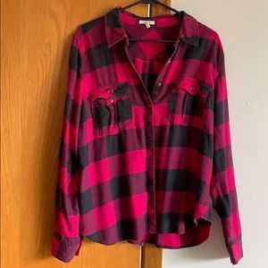 Pink plaid shirt